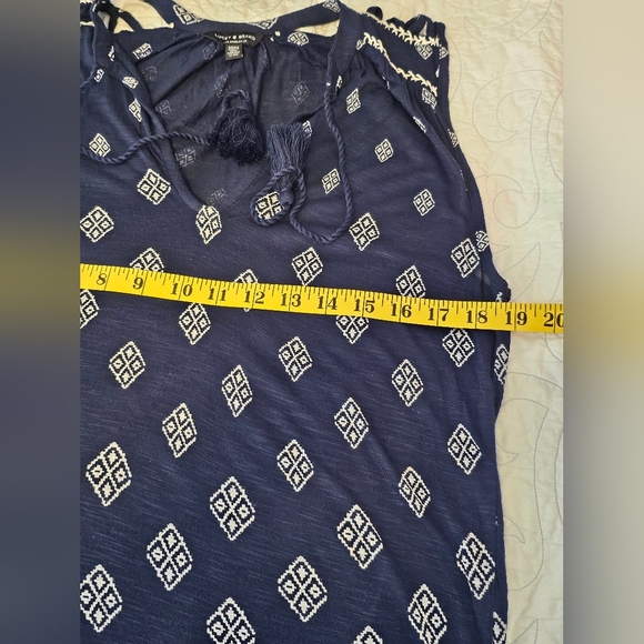Lucky Brand Navy Blue Sleeveless Women's Top Size Medium NWOT - Picture 6 of 7